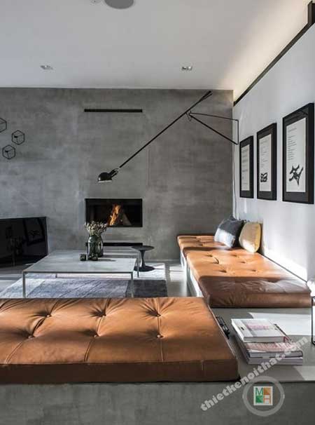 ghế sofa Sofa da đơn giản